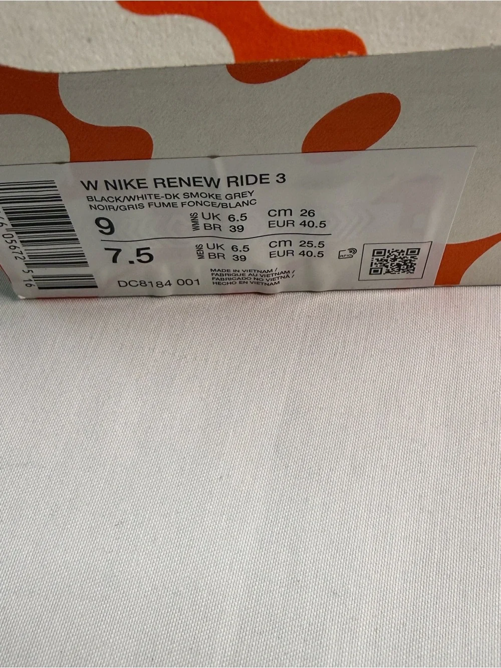 Nike Black and White Women's Running Sneakers
